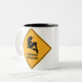 人魚の交差の印のマグ ツートーンマグカップ (正面左)