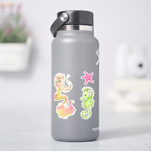人魚の人生 ビニールステッカー シール (HydroFlask)