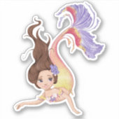 人魚の人生 ビニールステッカー シール (正面)