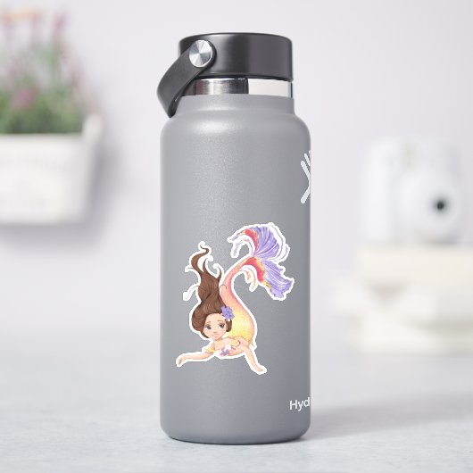 人魚の人生 ビニールステッカー シール (HydroFlask)