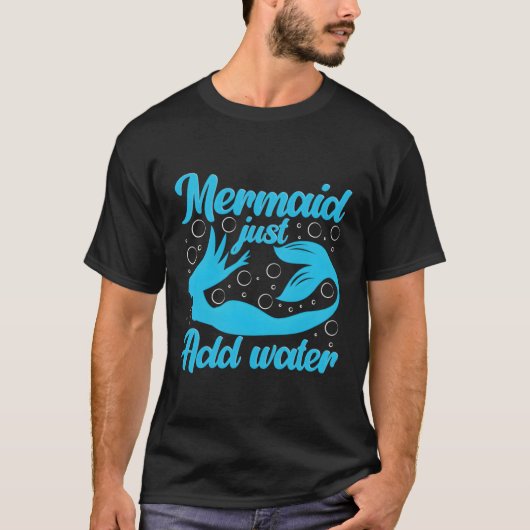 人魚の人魚が水を追加 Tシャツ (正面)