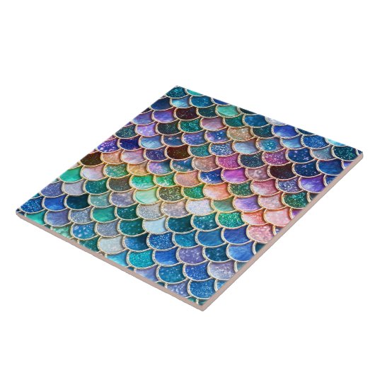 人魚の人魚のきらめきの人魚のスケールはあろう タイル (側面)