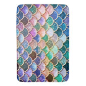 人魚の人魚のきらめきの人魚のスケールはあろう バスマット (正面縦)