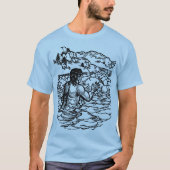 人魚の人魚の人魚の人魚のファンタジー Tシャツ (正面)
