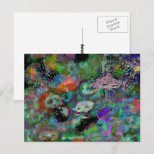 人魚の仮装 ポストカード (正面/裏面)