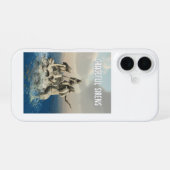 人魚の像。カスタマイズ可能 iPhone 16ケース (裏面横)