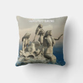 人魚の像。カスタマイズ クッション (裏面)