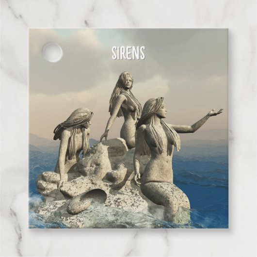 人魚の像。カスタマイズ フェイバータグ (正面)