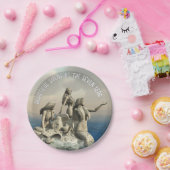 人魚の像。カスタマイズ ペーパープレート (パーティー)