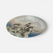 人魚の像。カスタマイズ ペーパープレート (アングル)