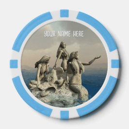 人魚の像。カスタマイズ ポーカーチップ