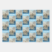 人魚の像。カスタマイズ ラッピングペーパーシート (正面)