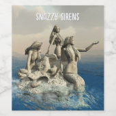 人魚の像。カスタマイズ ワインラベル (シングルラベル)