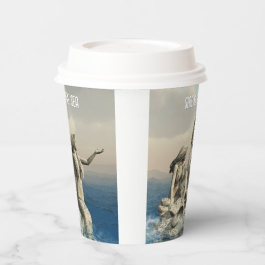 人魚の像。カスタマイズ 紙コップ (左)