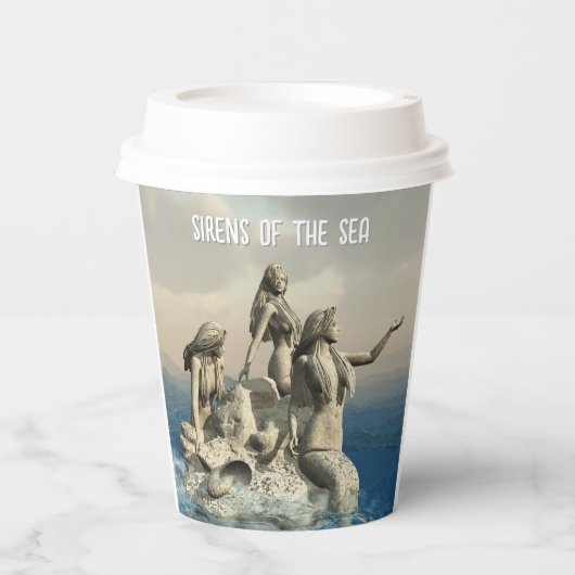 人魚の像。カスタマイズ 紙コップ (正面)