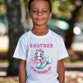 人魚の兄妹と誕生日の女の子のTシャツ（オーダーメイド） Tシャツ