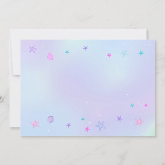 人魚の写真招待状 招待状 (裏面)