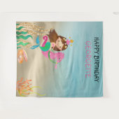 人魚の写真用背景タペストリー タペストリー (正面(横))