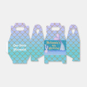 人魚の切り妻のパーソナライズされた誕生日の親切箱 フェイバーボックス (折り畳みなし)