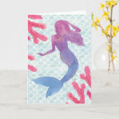 人魚の友人I カード (黄色い花)