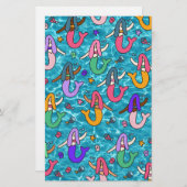 人魚の友達 便箋 (正面/裏面)