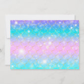 人魚の双子のベビーシャワーの招待 招待状 (裏面)