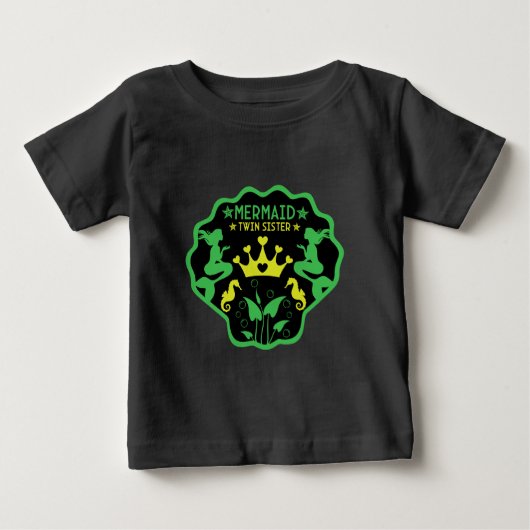 人魚の双子の姉妹 ベビーTシャツ (正面)