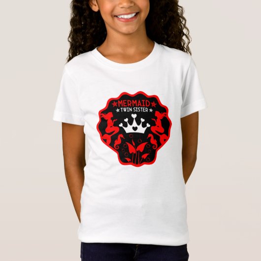 人魚の双子の姉妹 Tシャツ (正面)
