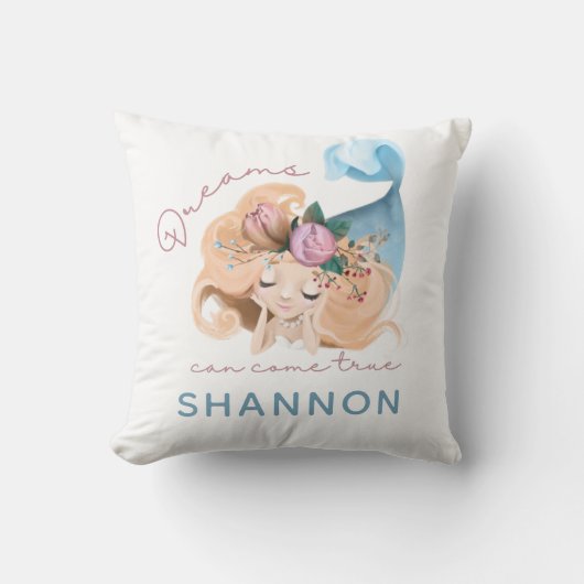 人魚の夢は真の名来枕にすることができる クッション (正面)