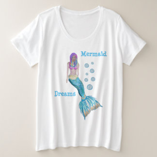 人魚の夢 プラスサイズTシャツ