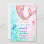 人魚の女の子の招待状 招待状 (正面)