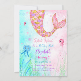 人魚の女の子の招待状 招待状