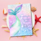 人魚の女の子の誕生日パーティー招待状, 人魚 招待状