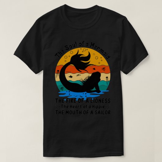 人魚の女性スイミングプール Tシャツ (デザイン正面)