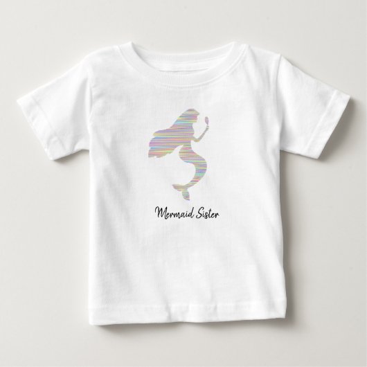人魚の妹の子供用グラフィックTシャツ ベビーTシャツ (正面)