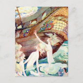 人魚の姉妹と船 ポストカード (正面)