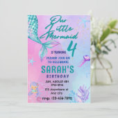 人魚の姫 水彩の誕生日パーティー 招待状 (スタンド正面)