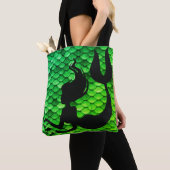 人魚の姿及び尾スケールのトートバック トートバッグ (クローズアップ)