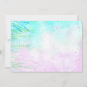 人魚の子供の誕生日写真招待状 招待状 (裏面)