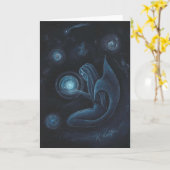 人魚の宇宙挨拶状 カード (黄色い花)