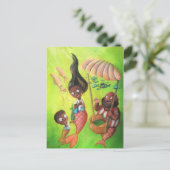 人魚の家族 ポストカード (スタンド正面)