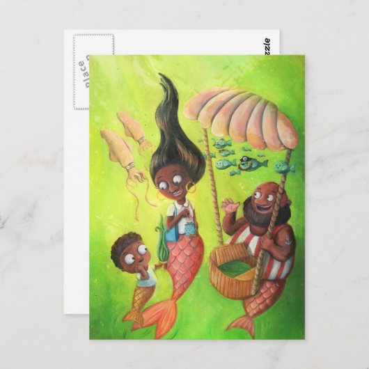 人魚の家族 ポストカード (正面/裏面)