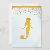 人魚の小娘が赤ん坊のシャワーを浴びる 招待状 (裏面)