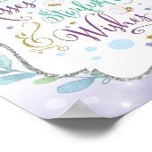 人魚の少女のベビー部屋の装飾 - 海の下の壁画 ポスター (角)