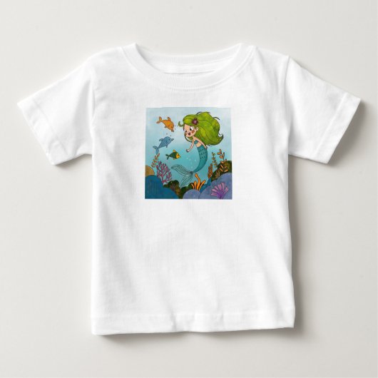 人魚の少女 ベビーTシャツ (正面)