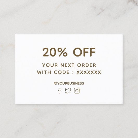 人魚の尾のサンキューカード 名刺 (裏面)