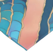 人魚の尾のプリント 青とピンク テーブルクロス (アングル)