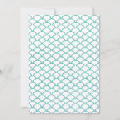 人魚の尾の下の海のパーティー招待状 招待状 (裏面)