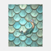 人魚の尾の人魚はかりで測 フリースブランケット