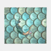 人魚の尾の人魚はかりで測 フリースブランケット